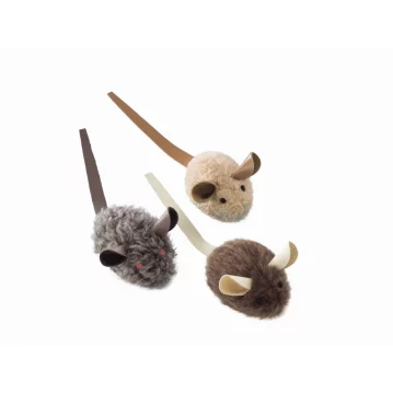 NOBBY Pl&uuml;schm&auml;use mit Lederschwanz, grau, braun...