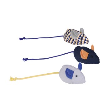 NOBBY Stoffmäuse mit Catnip (3er Pack), schwarz,...