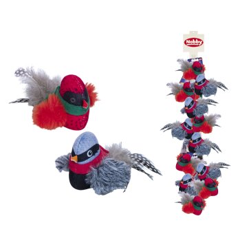NOBBY Plüsch Vogel mit Sound, bunt, 12 cm