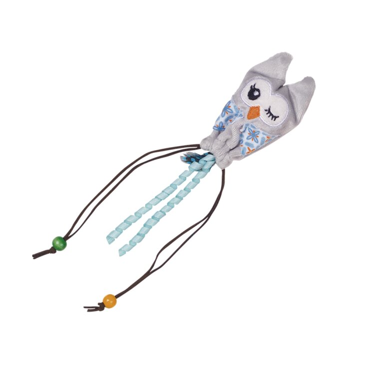 NOBBY Plüsch Eule mit Holzkugel, 25 cm