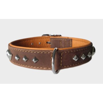 Das Lederband Hundehalsband Roma mocca/cognac,...