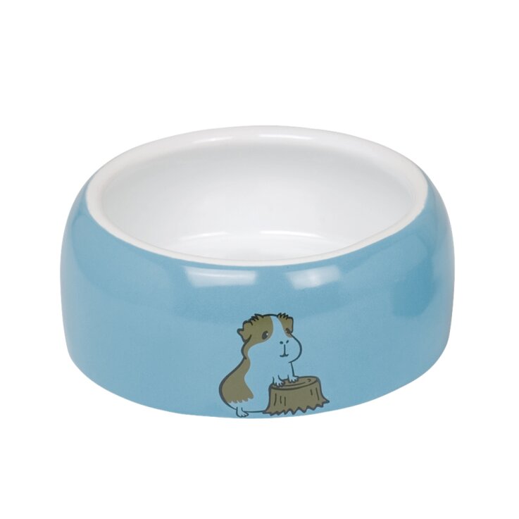 NOBBY  Futtertrog "Hamster", hellblau/weiß, Ø 14,5 x 5,5 cm