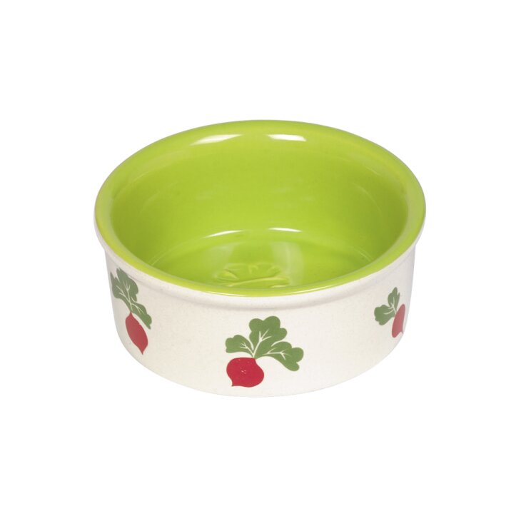 NOBBY  Keramiknapf "Radish", weiß/grün, Ø 10 x 4 cm