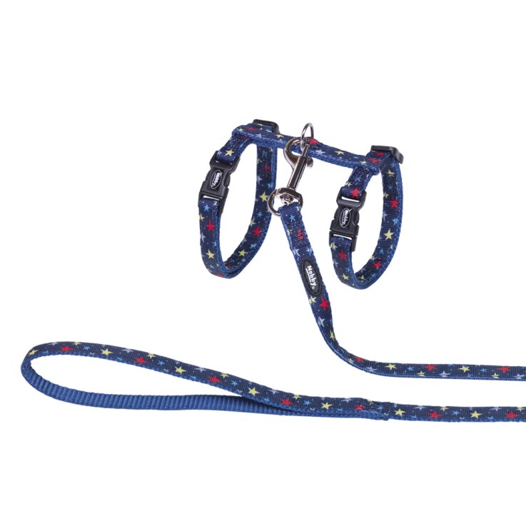 NOBBY Katzengarnitur "Stars Blue", dunkelblau mit Druck