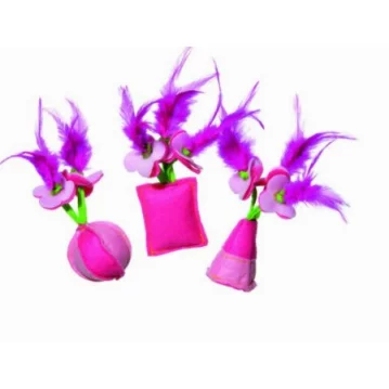 KARLIE  Spielzeug aus Filz mit Federn, pink, 15 cm