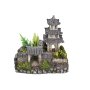NOBBY Aqua Ornaments "ASIATISCHER TEMPEL" mit Pflanzen, 18,5 x 14,2 x 17 cm