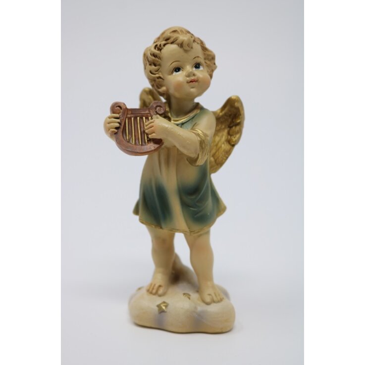 Musizierender Engel mit Harve ca. 13 cm