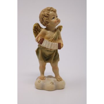 Musizierender Engel mit Zieharmonika ca 13 cm