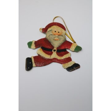 4 Stk. Weihnachtsmänner aus Blech ca 7 cm