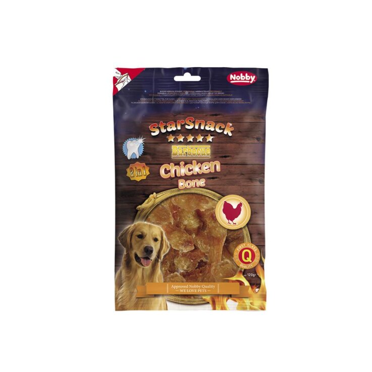 Hunde - Leckerli NOBBY StarSnack Barbecue Chicken Bone, 8,5 cm, 120 g