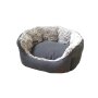 NOBBY Komfort Bett oval "CACHO", graublau, 55 x 50 x 21 cm