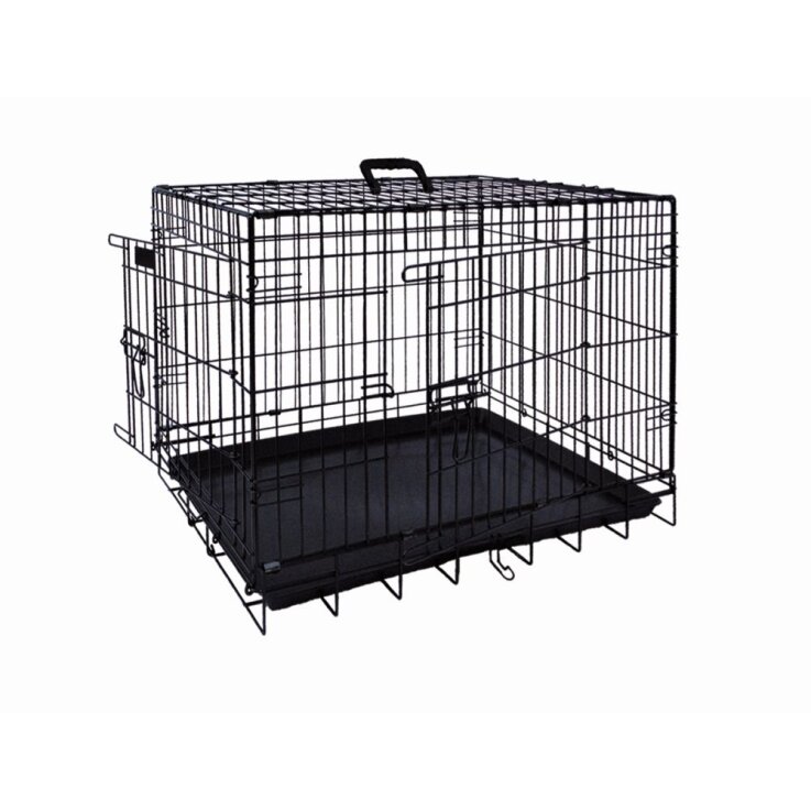 NOBBY Transportkäfig faltbar, schwarz, 56 x 33 x 41 cm