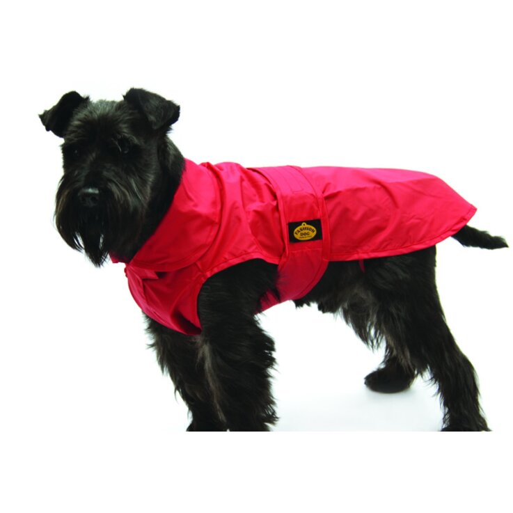 Fashion Dog Wasserdichter Mantel mit doppeltem rotem Nylon Gr. 47 cm