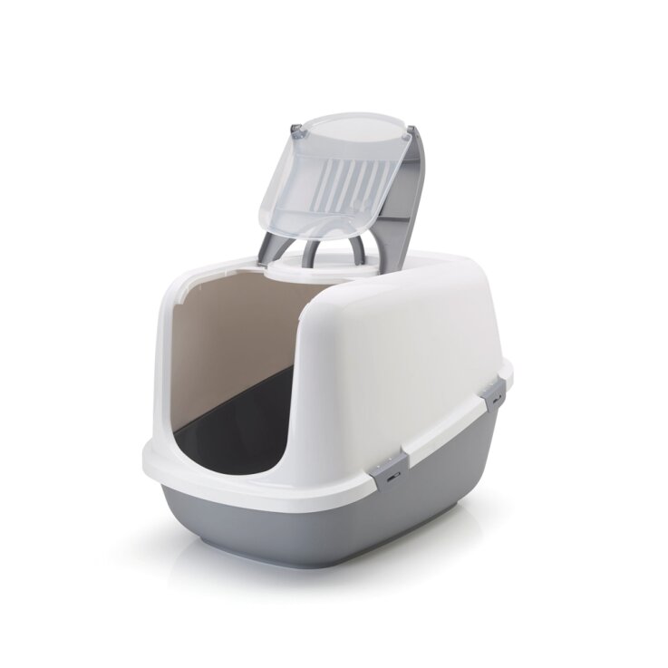 NOBBY Katzentoilette "NESTOR JUMBO", grau-weiß, 66,5 x 48,5 x 46,5 cm