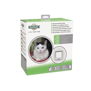 NOBBY PetSafe Manual Cat Flap, wei&szlig;, 21,9 x 21,9 cm