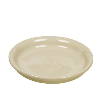 NOBBY Katzen Keramik Milchschale, beige, &Oslash; 14 x 2 cm