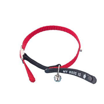 NOBBY Adress-Katzenhalsband "My Boss is", rot,...