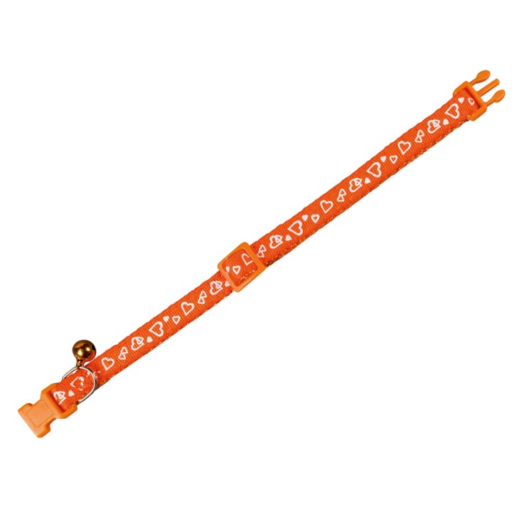 NOBBY Katzenhalsband "Herz", orange, L: 20 - 30 cm, B: 10 mm
