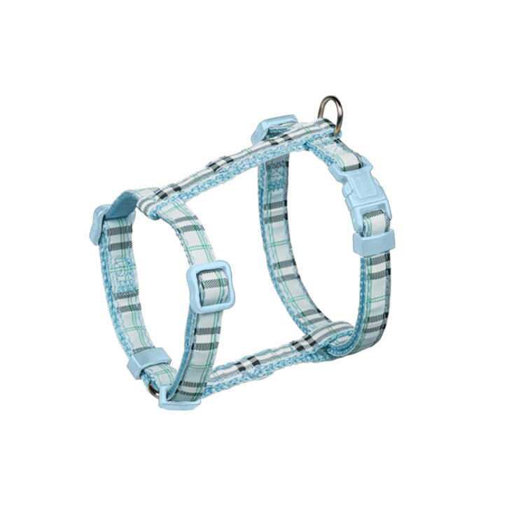 NOBBY Geschirr Tartan, hellblau, Brust: 20-35 cm, B: 10 mm
