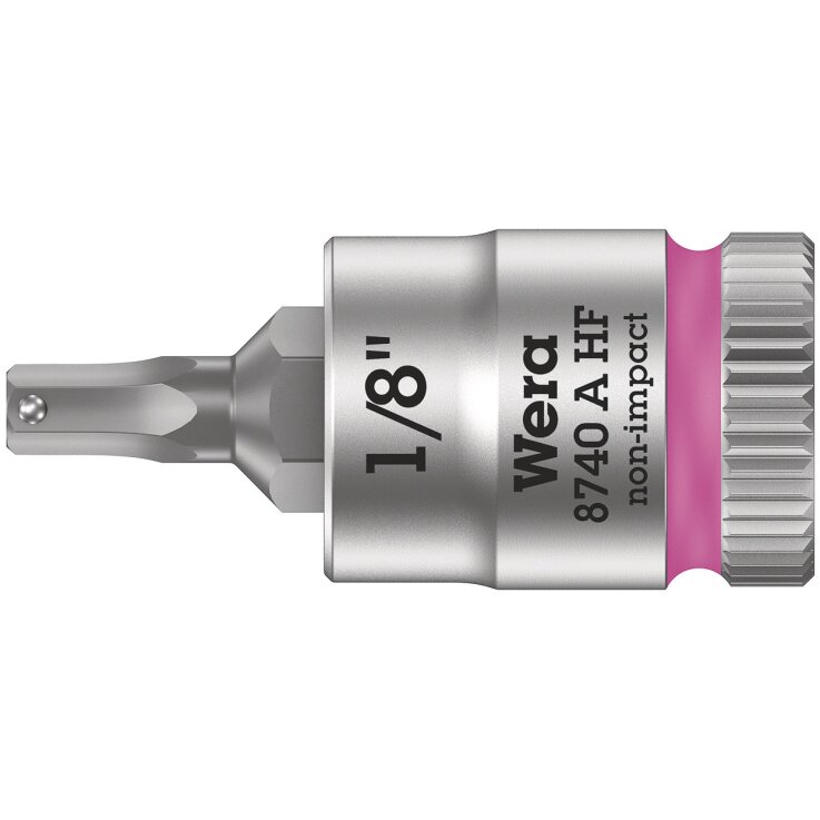 WERA 8740 A HF Zyklop Bitnuss mit 1/4"-Antrieb, mit Haltefunktion für Innensechskantschrauben