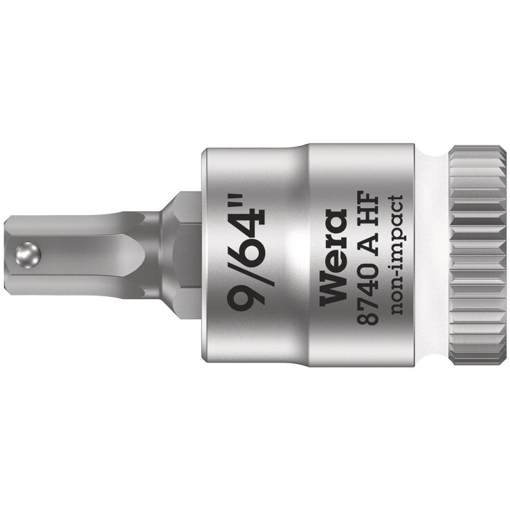 WERA 8740 A HF Zyklop Bitnuss mit 1/4"-Antrieb, mit Haltefunktion für Innensechskantschrauben