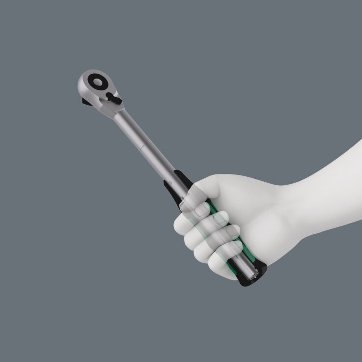 WERA 8006 C Zyklop Hybrid-Knarre mit Umschalthebel, mit 1/2"-Antrieb, 1/2" x 281 mm