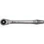 WERA 8003 A Zyklop Metal-Knarre mit Durchsteckvierkant, mit 1/4"-Antrieb, 1/4" x 141 mm