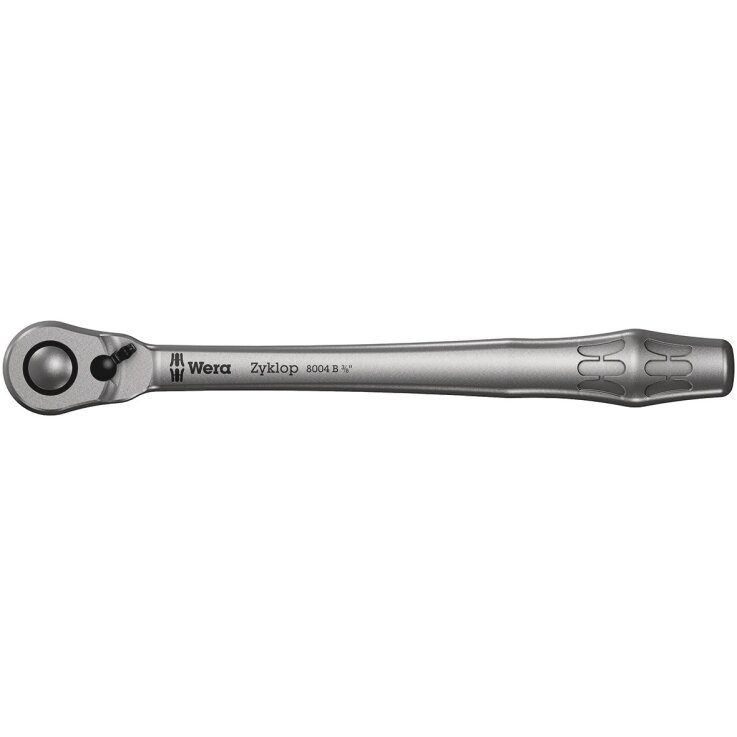 WERA 8004 B Zyklop Metal-Knarre mit Umschalthebel, mit 3/8"-Antrieb, 3/8" x 222 mm
