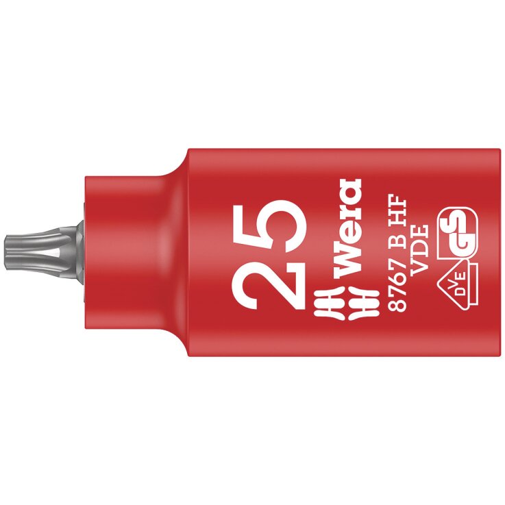 WERA 8767 B VDE HF TORX® Zyklop Bitnuss, isoliert, mit 3/8"-Antrieb, mit Haltefunktion