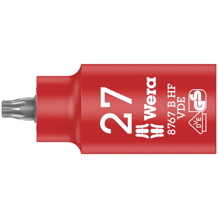 WERA 8767 B VDE HF TORX® Zyklop Bitnuss, isoliert, mit 3/8"-Antrieb, mit Haltefunktion