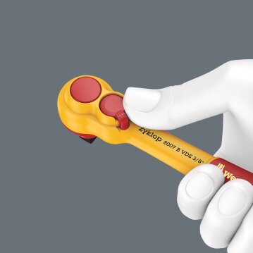 WERA 8007 B VDE Zyklop Knarre, isoliert, mit...