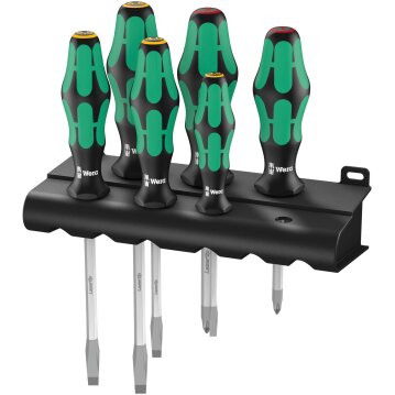 WERA 334 SK/6 Rack Schraubendrehersatz Kraftform Plus...