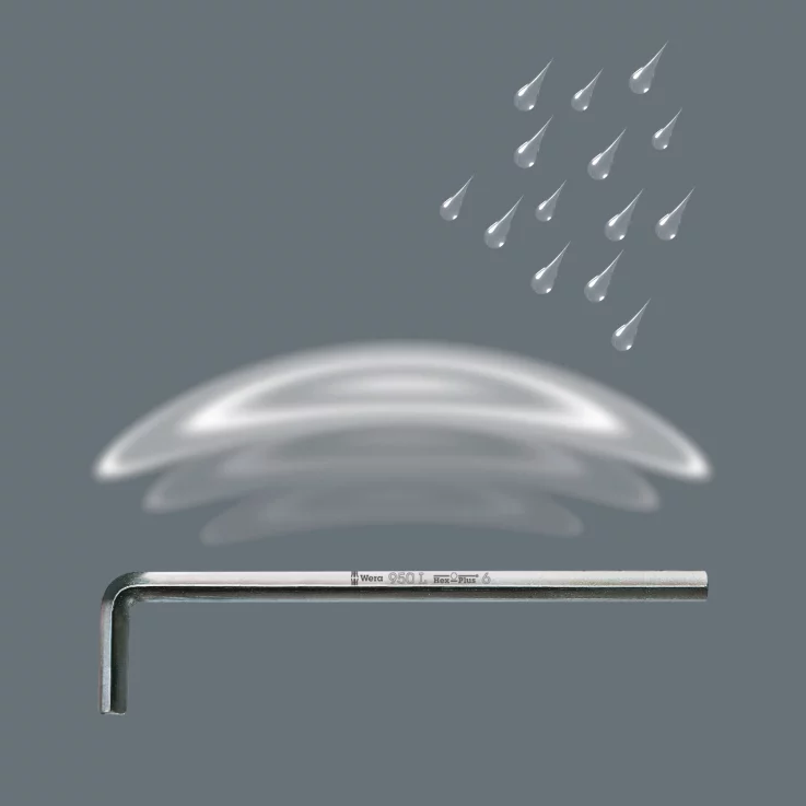 WERA 950/9 Hex-Plus 2 Winkelschlüsselsatz, metrisch, gestellverchromt, 9-teilig