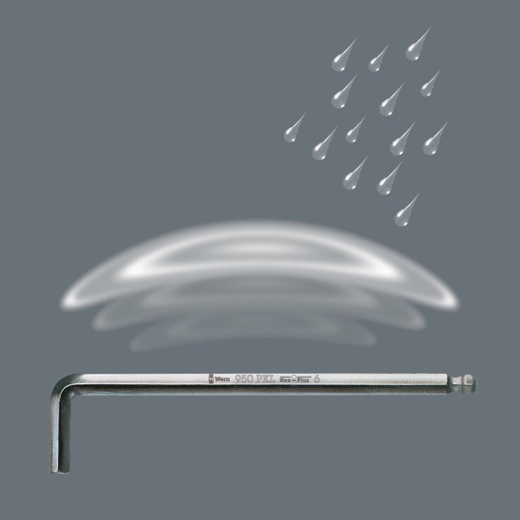 WERA 950 PKLS Winkelschlüssel, metrisch, gestellverchromt