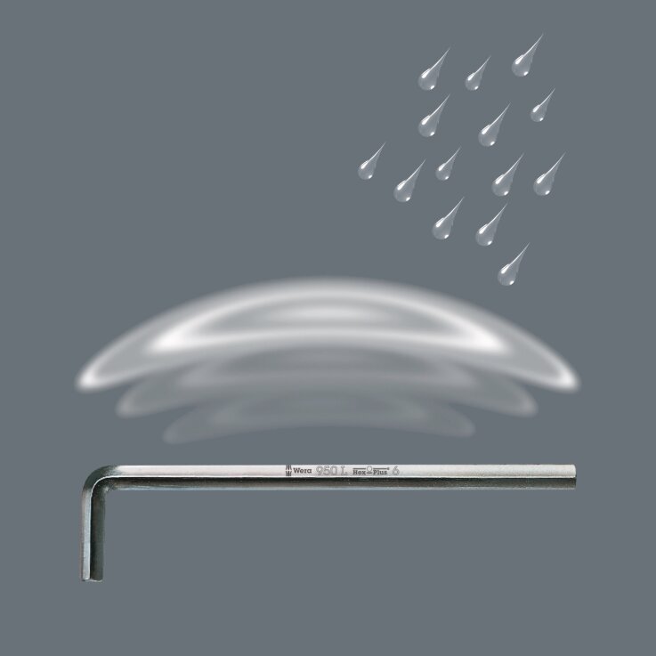 WERA 950 L HF Winkelschlüssel, metrisch, gestellverchromt, mit Haltefunktion