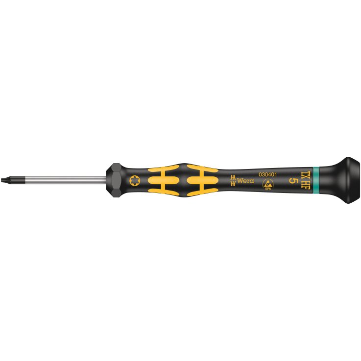 WERA 1567 TORX® HF ESD Kraftform Micro Schraubendreher mit Haltefunktion