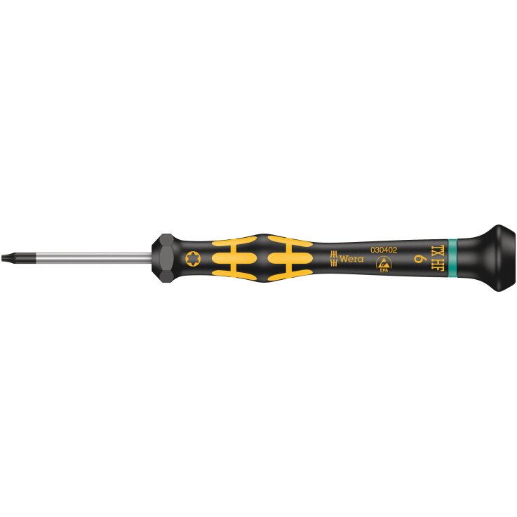 WERA 1567 TORX® HF ESD Kraftform Micro Schraubendreher mit Haltefunktion