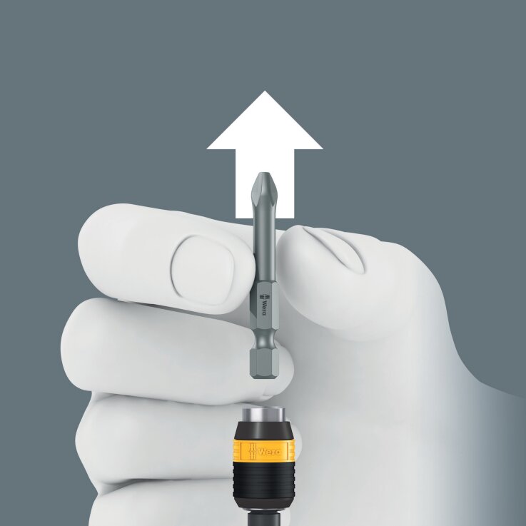 WERA 813 R Bits-Handhalter ESD, unmagnetisch, 1/4" x 90 mm