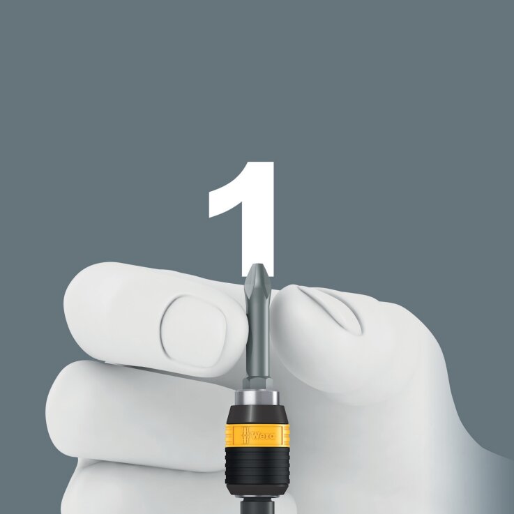 WERA 816 R Bits-Handhalter ESD, unmagnetisch, 1/4" x 119 mm