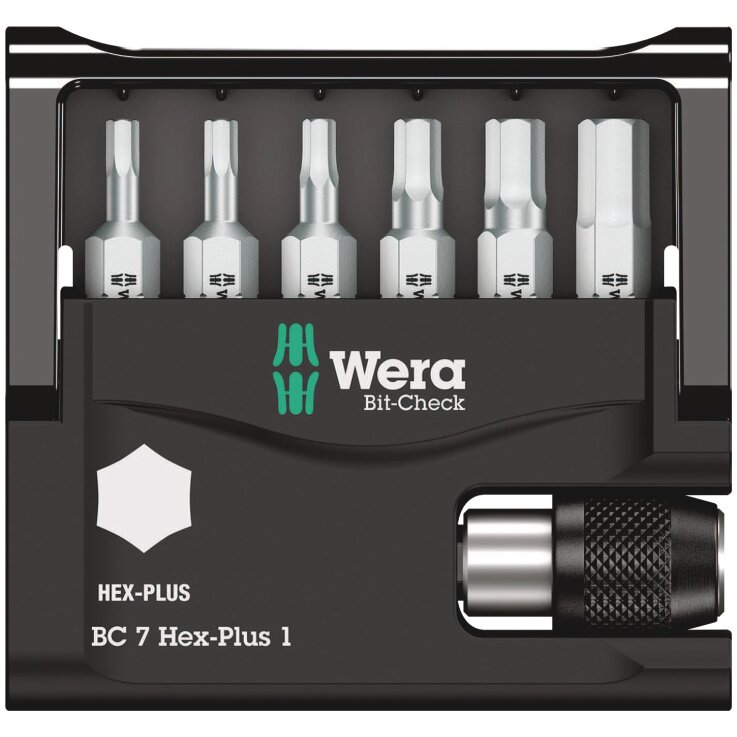 WERA Bit-Check 7 Hex-Plus 1, 7-teilig