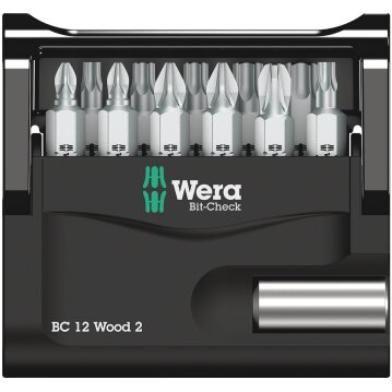 WERA Bit-Check 12 Wood 2, 12-teilig