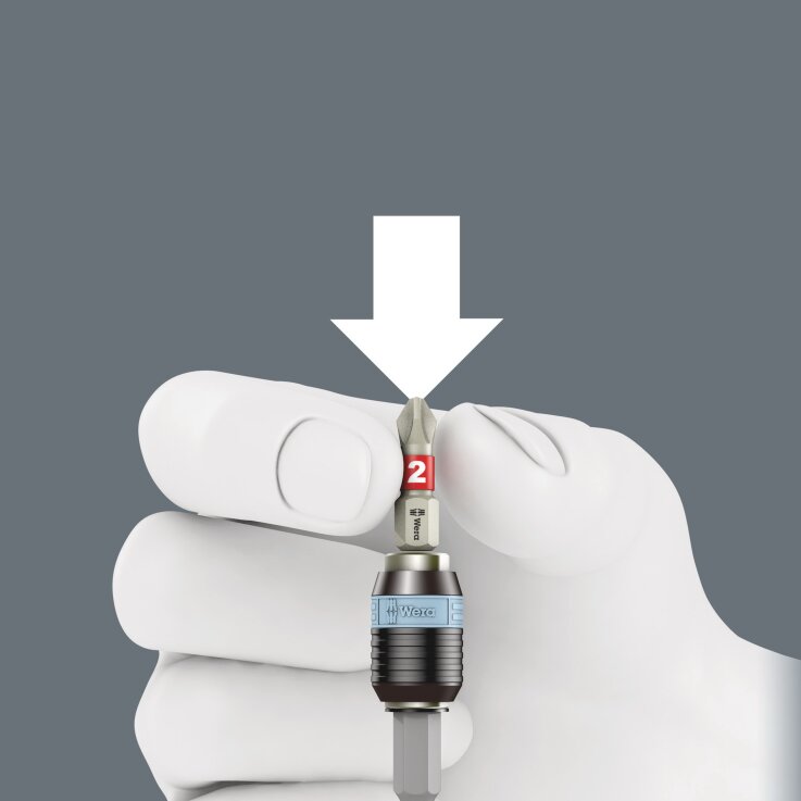 WERA 3888/4/1 K Rapidaptor Universalhalter, Edelstahl, 1/4" x 50 mm