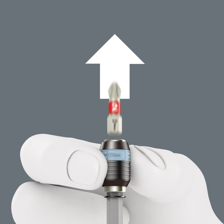 WERA 3888/4/1 K Rapidaptor Universalhalter, Edelstahl, 1/4" x 50 mm