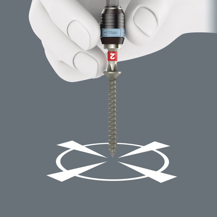 WERA 3888/4/1 K Rapidaptor Universalhalter, Edelstahl, 1/4" x 50 mm