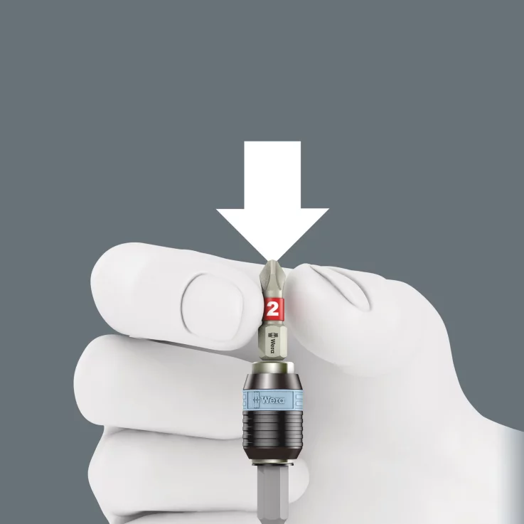 WERA 3888/4/1 K SB Rapidaptor Universalhalter, Edelstahl, 1/4" x 50 mm