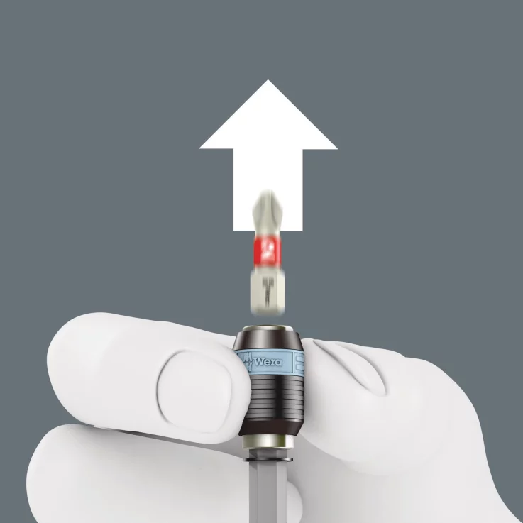 WERA 3888/4/1 K SB Rapidaptor Universalhalter, Edelstahl, 1/4" x 50 mm