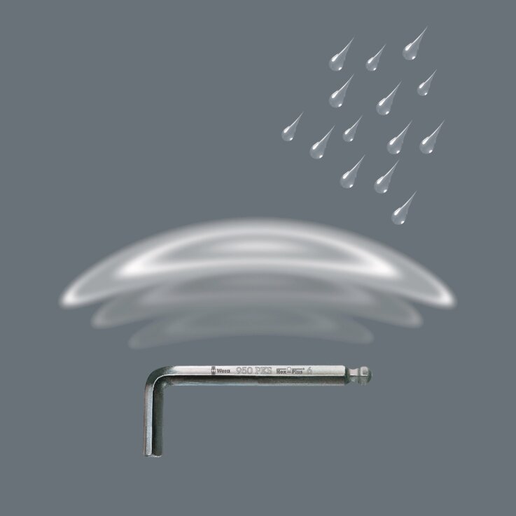 WERA 950 PKS Winkelschlüssel, metrisch, gestellverchromt