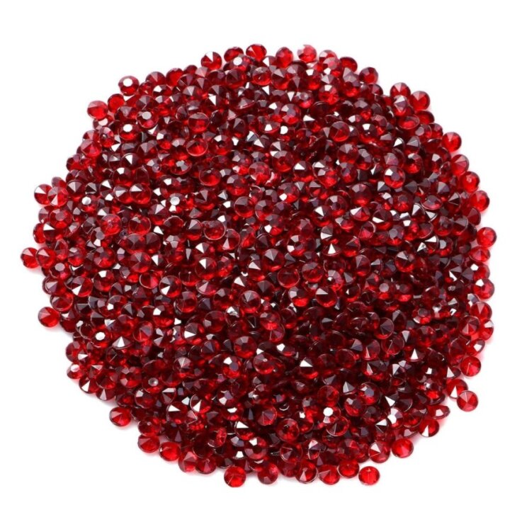 Decorative Diamante Crystal Strass-Steine 5 mm 864 Stück Rot
