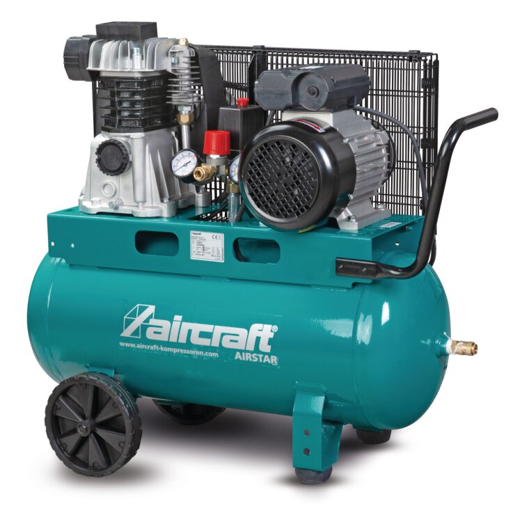 AIRCRAFT Mobiler Kolbenkompressor mit Riemenantrieb AIRSTAR 401/50 E 230 V