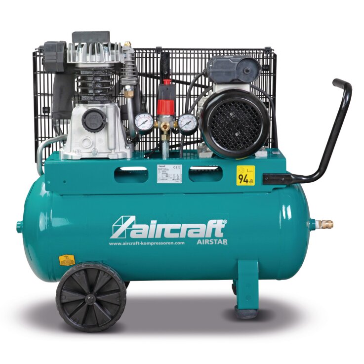 AIRCRAFT Mobiler Kolbenkompressor mit Riemenantrieb AIRSTAR 401/50 E 230 V